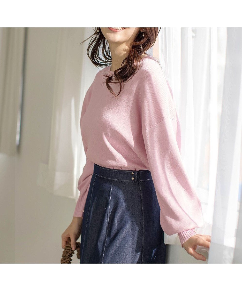 【エニィ スィス/any SiS】の【花粉対策】ドルマン ニット インテリア・キッズ・メンズ・レディースファッション・服の通販 founy(ファニー) 　ファッション　Fashion　レディースファッション　Fashion for Women　トップス・カットソー　Cut & Sew Tops　ニット　Knit Tops & Sweaters　春　Spring　ストレッチ　Stretch, Stretchy Fabric　スリット　Slit, Slit Detail　セーター　Sweater, Knitwear　フェミニン　Feminine, Girly　S/S・春夏　SS, Spring/Summer, Warm Season　おすすめ　Recommended / Our Picks　夏　Summer　新作・新入荷　New Arrivals / New In　ペールピンク|ID: prp329100004350745 ipo3291000000033647573