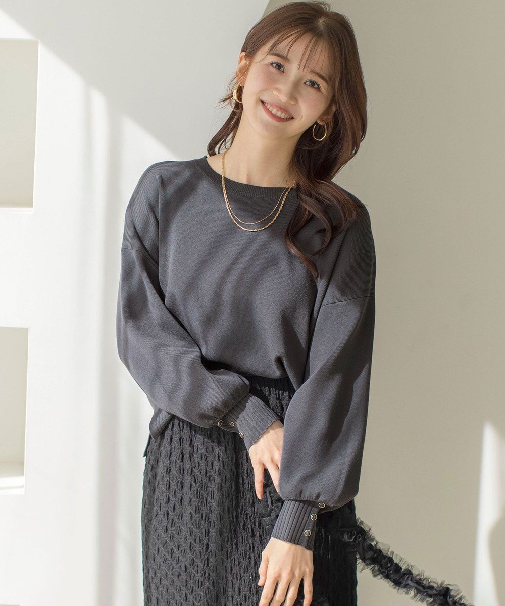 【エニィ スィス/any SiS】の【花粉対策】ドルマン ニット インテリア・キッズ・メンズ・レディースファッション・服の通販 founy(ファニー) 　ファッション　Fashion　レディースファッション　Fashion for Women　トップス・カットソー　Cut & Sew Tops　ニット　Knit Tops & Sweaters　春　Spring　ストレッチ　Stretch, Stretchy Fabric　スリット　Slit, Slit Detail　セーター　Sweater, Knitwear　フェミニン　Feminine, Girly　S/S・春夏　SS, Spring/Summer, Warm Season　おすすめ　Recommended / Our Picks　夏　Summer　新作・新入荷　New Arrivals / New In　スレート|ID: prp329100004350745 ipo3291000000033647580