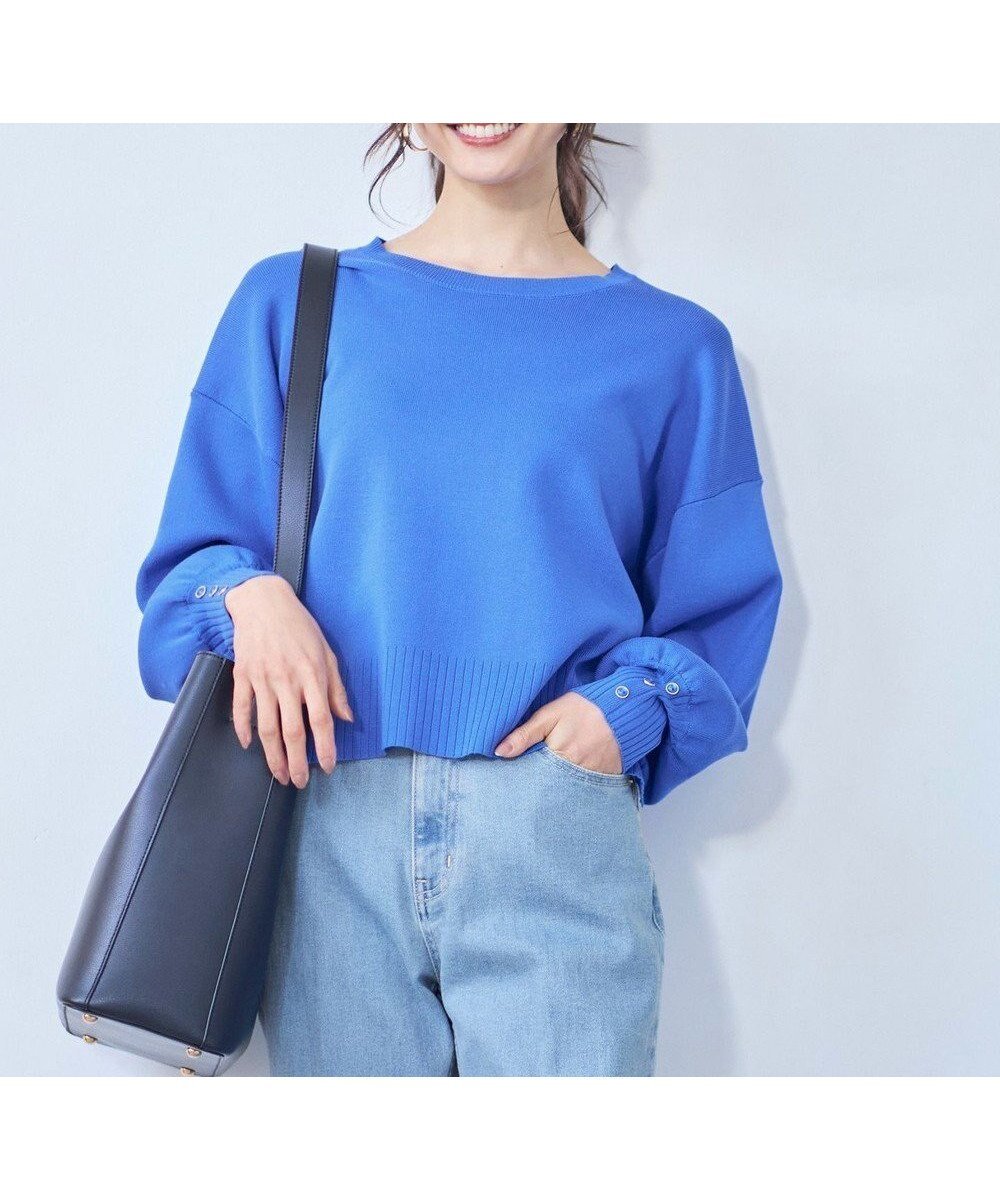 【エニィ スィス/any SiS】の【花粉対策】ドルマン ニット インテリア・キッズ・メンズ・レディースファッション・服の通販 founy(ファニー) 　ファッション　Fashion　レディースファッション　Fashion for Women　トップス・カットソー　Cut & Sew Tops　ニット　Knit Tops & Sweaters　ストレッチ　Stretch, Stretchy Fabric　スリット　Slit, Slit Detail　セーター　Sweater, Knitwear　フェミニン　Feminine, Girly　A/W・秋冬　Autumn/Winter　S/S・春夏　SS, Spring/Summer, Warm Season　おすすめ　Recommended / Our Picks　夏　Summer　新作・新入荷　New Arrivals / New In　ブルー|ID: prp329100004350745 ipo3291000000034296178