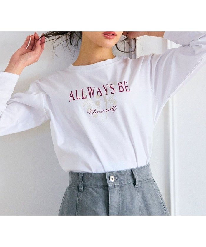 【フェルゥ/Feroux】の【洗える】メッセージプリント・ロングスリーブTシャツ インテリア・キッズ・メンズ・レディースファッション・服の通販 founy(ファニー) https://founy.com/ ファッション Fashion レディースファッション WOMEN トップス・カットソー Tops/Tshirt シャツ/ブラウス Shirts/Blouses ロング / Tシャツ T-Shirts カットソー Cut and Sewn インナー Inner カットソー Cut And Sew カーディガン Cardigan シンプル Simple パーカー Hoodie フラット Flat プリント Print 夏 Summer 定番 Standard 春 Spring S/S・春夏 Ss・Spring/Summer 洗える Washable |ID: prp329100004352331 ipo3291000000031976761