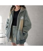 【ウィゴー/WEGO】のヴィンテージウォッシュBIGフードブルゾン デニム淡加工色|ID:prp329100004353833