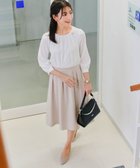 【ティアクラッセ/Tiaclasse】の【ダブルクロス】シフォンドッキングワンピース グレージュ|ID: prp329100004353837 ipo3291000000035546372