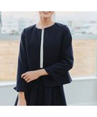 【ティアクラッセ/Tiaclasse】の【ダブルクロス・洗える】ノーカラージャケット ネイビー|ID: prp329100004353838 ipo3291000000032564303