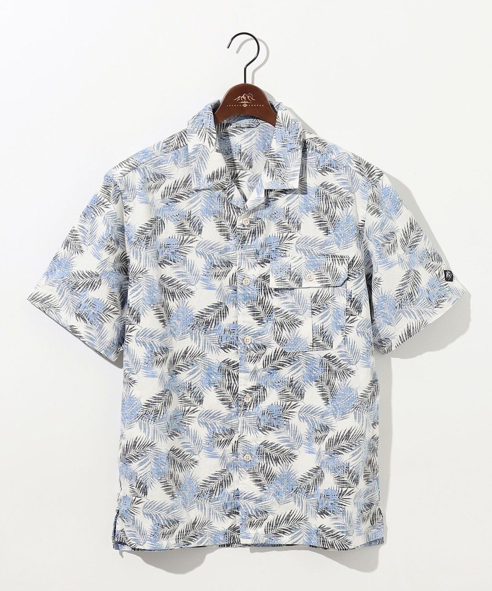 【ジョセフ アブード マウンテン/JOSEPH ABBOUD MOUNTAIN】の【通気性・腰ポケット付き】ジャングルリーフプリント 半袖シャツ 人気、トレンドファッション・服の通販 founy(ファニー) 　ファッション　Fashion　レディースファッション　WOMEN　トップス・カットソー　Tops/Tshirt　シャツ/ブラウス　Shirts/Blouses　おすすめ　Recommend　プリント　Print　ポケット　Pocket　リラックス　Relax　リーフ　Leaf　半袖　Short Sleeve　吸水　Water Absorption　夏　Summer　春　Spring　S/S・春夏　Ss・Spring/Summer　羽織　Haori　 other-1|ID: prp329100004355478 ipo3291000000031700287