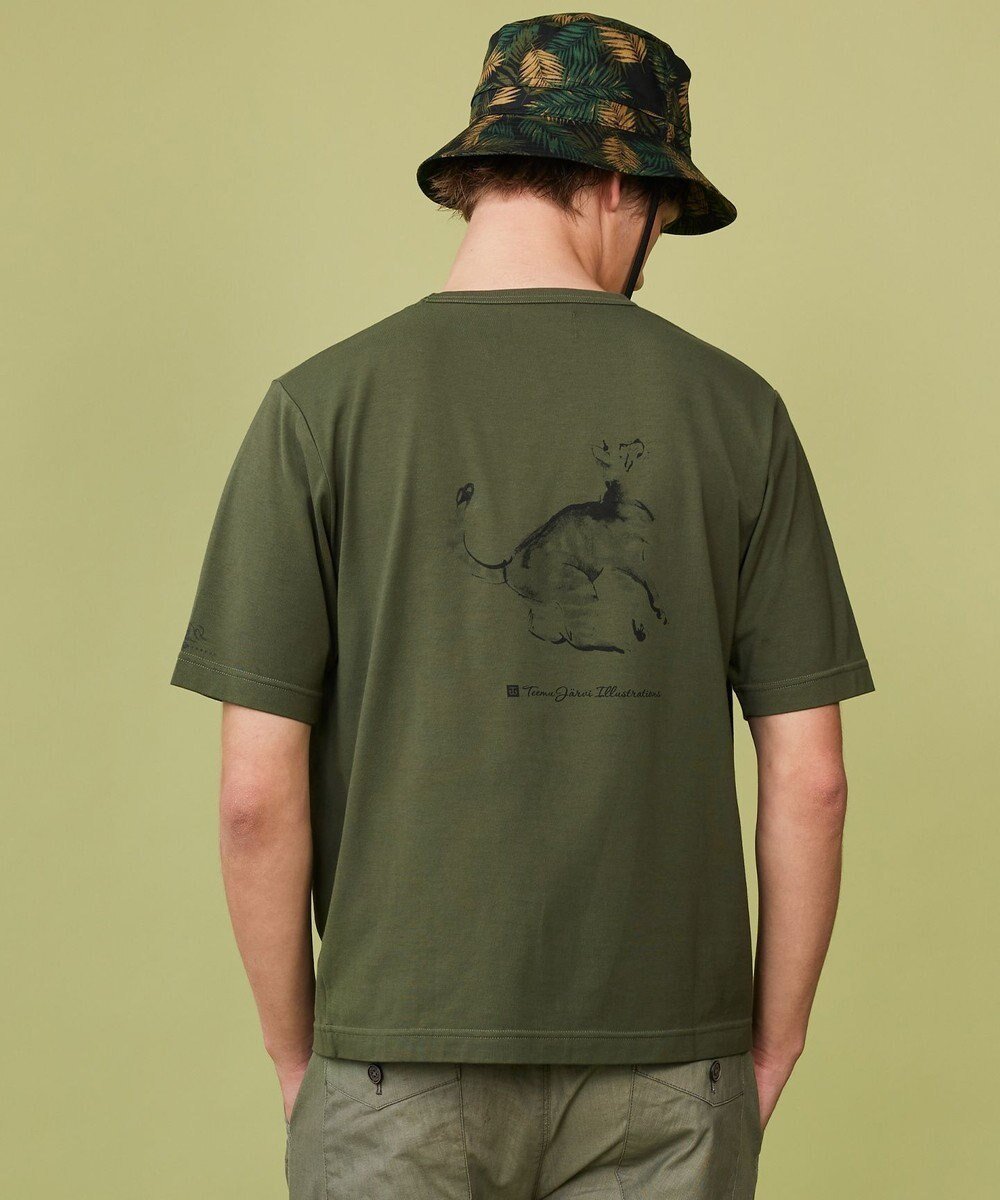 【ジョセフ アブード マウンテン/JOSEPH ABBOUD MOUNTAIN】の【テーム・ヤルヴィモチーフ】ビオグレース天竺 Tシャツ インテリア・キッズ・メンズ・レディースファッション・服の通販 founy(ファニー) 　ファッション　Fashion　レディースファッション　WOMEN　トップス・カットソー　Tops/Tshirt　シャツ/ブラウス　Shirts/Blouses　ロング / Tシャツ　T-Shirts　カットソー　Cut and Sewn　春　Spring　カットソー　Cut And Sew　モチーフ　Motif　S/S・春夏　Ss・Spring/Summer　夏　Summer　カーキ系|ID: prp329100004355479 ipo3291000000032234702