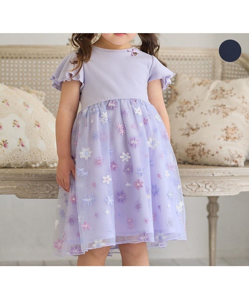 【エニファム/any FAM / KIDS】の刺繍チュールワンピース 人気、トレンドファッション・服の通販 founy(ファニー) 　ファッション　Fashion　キッズファッション　Fashion for Kids　ワンピース　Dresses　ガーリー　Girly, Feminine Style　チャーム　Charm, Pendant　ポケット　Pocket, Pocket Detail　リボン　Ribbon, Bow　夏　Summer　春　Spring　S/S・春夏　SS, Spring/Summer, Warm Season　 other-1|ID: prp329100004357174 ipo3291000000032633374