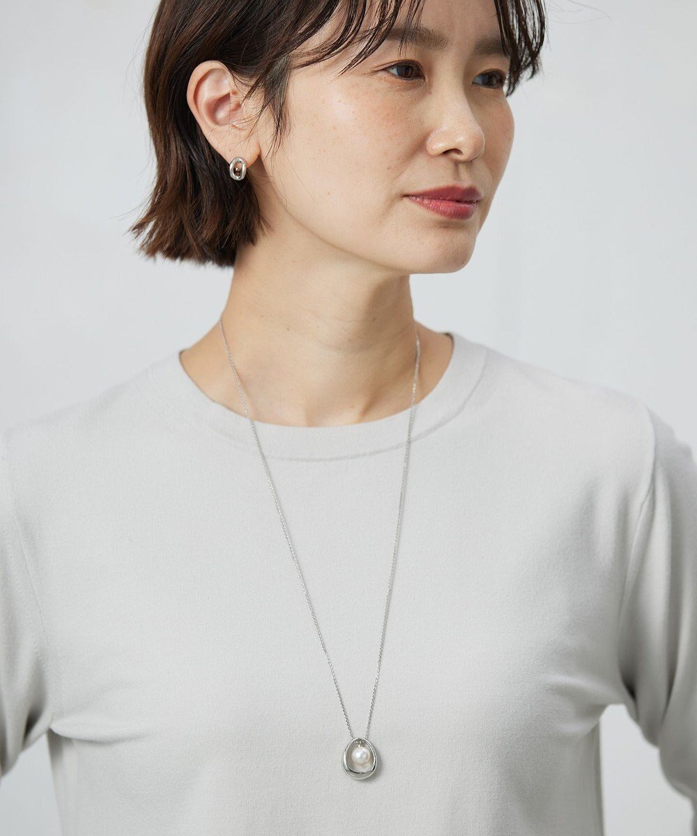 【ジェイ プレス/J.PRESS】のエッグパール ネックレス インテリア・キッズ・メンズ・レディースファッション・服の通販 founy(ファニー) 　ファッション　Fashion　レディースファッション　WOMEN　ジュエリー　Jewelry　ネックレス　Necklaces　アクセサリー　Accessories　ガラス　Glass　シルバー　Silver　シンプル　Simple　ネックレス　Necklace　パール　Pearl　ビジネス 仕事 通勤　Business　エレガント 上品　Elegant　シルバー系|ID: prp329100004357211 ipo3291000000031597562
