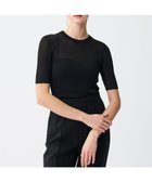 【アンクレイヴ/uncrave】の【接触冷感・手洗い可】ラスターシアーニット ワイドリブトップス ブラック|ID: prp329100004357423 ipo3291000000031975666
