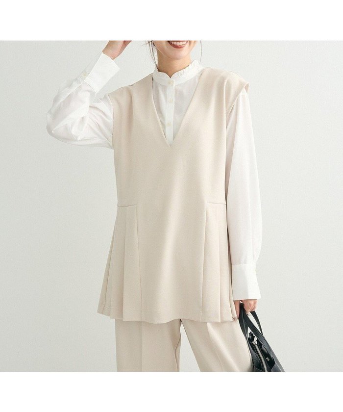 【グリーンパークス/Green Parks】の・Petit Fleur サイドプリーツベスト インテリア・キッズ・メンズ・レディースファッション・服の通販 founy(ファニー) https://founy.com/ ファッション Fashion レディースファッション WOMEN アウター Coat Outerwear トップス・カットソー Tops/Tshirt ベスト/ジレ Gilets/Vests おすすめ Recommend アンサンブル Ensemble シンプル Simple フレア Flare フロント Front プリーツ Pleats ベスト Vest ポケット Pocket エレガント 上品 Elegant 夏 Summer 春 Spring S/S・春夏 Ss・Spring/Summer |ID: prp329100004357447 ipo3291000000031863489