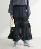 【グリーンパークス/Green Parks】の・ELENCARE DUE プリーツフリルシアースカート Black|ID: prp329100004357453 ipo3291000000032569822