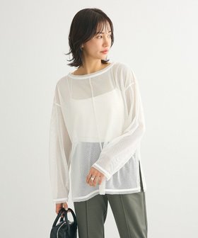 【グリーンパークス/Green Parks】 メッシュカットプルオーバー人気、トレンドファッション・服の通販 founy(ファニー) ファッション Fashion レディースファッション WOMEN トップス・カットソー Tops/Tshirt シャツ/ブラウス Shirts/Blouses ロング / Tシャツ T-Shirts プルオーバー Pullover カットソー Cut and Sewn NEW・新作・新着・新入荷 New Arrivals インナー Inner カットソー Cut And Sew スリット Slit ポケット Pocket メッシュ Mesh 夏 Summer 春 Spring S/S・春夏 Ss・Spring/Summer |ID:prp329100004357455