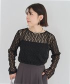 【グリーンパークス/Green Parks】のパネルラインレースカットプルオーバー Black|ID: prp329100004357456 ipo3291000000032187659