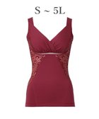 【ブラデリス ニューヨーク/BRADELIS New York】の【BRADELIS NewYork peace】綿混キャッチャーカップレースブラキャミ24 ノンワイヤー 補正 下着 ボディスーツ カップ付き ブラトップ バーガンディ|ID: prp329100004357472 ipo3291000000033490916