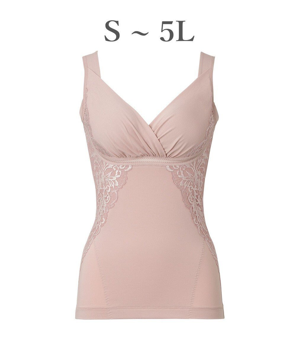 【ブラデリス ニューヨーク/BRADELIS New York】の【BRADELIS NewYork peace】綿混キャッチャーカップレースブラキャミ24 ノンワイヤー 補正 下着 ボディスーツ カップ付き ブラトップ インテリア・キッズ・メンズ・レディースファッション・服の通販 founy(ファニー) 　ファッション　Fashion　レディースファッション　Fashion for Women　トップス・カットソー　Cut & Sew Tops　キャミソール&ノースリーブ　Camisoles & Sleeveless Tops　下着・ランジェリー　Lingerie & Intimates　アンダーウェア・ベースインナー・肌着　Underwear / Base Layer / Undergarments　アンダー　Underwear Essentials　シェイプ　Shape, Slim Fit　ショーツ　Shorts, Short Pants　スーツ　Suit, Formalwear　スーピマ　Supima, Premium Cotton　タンク　Tank Top, Sleeveless Top　なめらか　Smooth, Silky Texture　パターン　Pattern, Design Print　フィット　Fit, Slim Fit　フラット　Flat, Flat Shoes　モチーフ　Motif, Design Theme　ランジェリー　Lingerie, Intimate Wear　レース　Lace, Lace Fabric　ワイヤー　Wire, Wired Bra　おすすめ　Recommended / Our Picks　筋トレ・ボディメイク　Workout / Body Make / Fitness　ダスティローズ|ID: prp329100004357472 ipo3291000000035633713