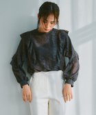 【エニィ スィス/any SiS】の【洗える】ラッフルレース トップス スレート|ID: prp329100004357489 ipo3291000000031966427