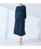 【イェッカ ヴェッカ/YECCA VECCA】のジョーゼットプリーツワンピース Navy|ID: prp329100004357505 ipo3291000000030451831