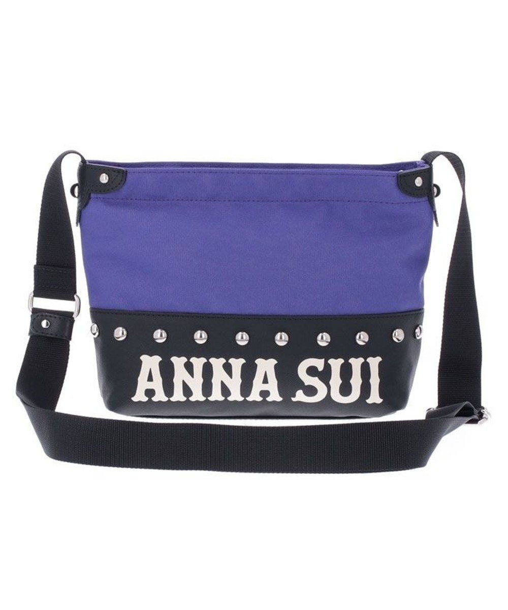 【アナスイ/ANNA SUI】のハングアウト ミニショルダー インテリア・キッズ・メンズ・レディースファッション・服の通販 founy(ファニー) 　ファッション　Fashion　レディースファッション　WOMEN　アウトドア　Outdoor　ウエスタン　Western　キャンバス　Canvas　ショルダー　Shoulder　シンプル　Simple　スタッズ　Studs　トレンド　Trend　旅行　Travel　パープル|ID: prp329100004358470 ipo3291000000030463062