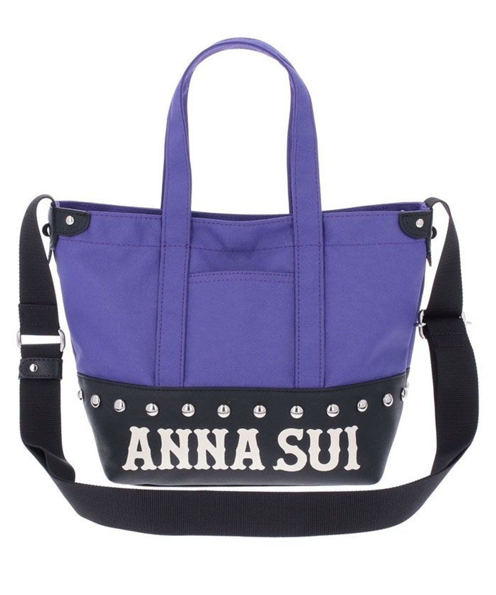 【アナスイ/ANNA SUI】のハングアウト 2wayミニトート インテリア・キッズ・メンズ・レディースファッション・服の通販 founy(ファニー) 　ファッション　Fashion　レディースファッション　WOMEN　バッグ　Bag　アウトドア　Outdoor　ウエスタン　Western　キャンバス　Canvas　ショルダー　Shoulder　シンプル　Simple　スタッズ　Studs　トレンド　Trend　旅行　Travel　パープル|ID: prp329100004358471 ipo3291000000030463067