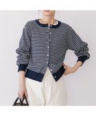 【アメリカンホリック/AMERICAN HOLIC】のクルーネックニットカーディガン 人気、トレンドファッション・服の通販 founy(ファニー) ファッション Fashion レディースファッション Fashion for Women トップス・カットソー Cut & Sew Tops ニット Knit Tops & Sweaters カーディガン・羽織り Layered Style Cardigans カーディガン Cardigan, Knitwear シンプル Simple, Minimal ダウン Down, Puffer ボーダー Border, Stripe 夏 Summer 春 Spring S/S・春夏 SS, Spring/Summer, Warm Season 洗える Machine Washable thumbnail Border Navy|ID: prp329100004358506 ipo3291000000033575168
