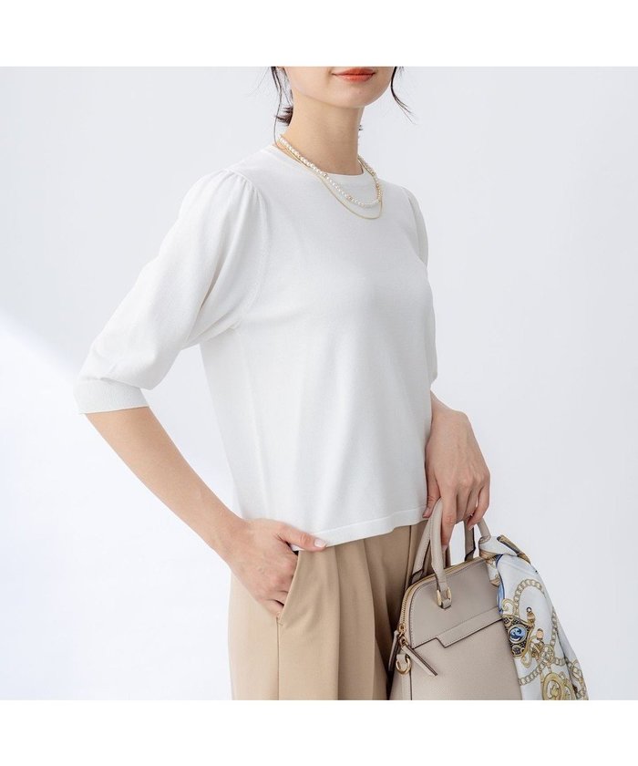 【組曲/KUMIKYOKU】の【接触冷感・UVカット】フラワーメタル ニットTシャツ インテリア・キッズ・メンズ・レディースファッション・服の通販 founy(ファニー) https://founy.com/ ファッション Fashion レディースファッション Fashion for Women トップス・カットソー Cut & Sew Tops ニット Knit Tops & Sweaters シャツ・ブラウス・オフィスカジュアル Elegant Blouses & Button-Ups ロングTシャツ・Tシャツ Longline T-Shirts & Tees アンサンブル Ensemble Set 春 Spring カーディガン Cardigan, Knitwear シンプル Simple, Minimal ストレッチ Stretch, Stretchy Fabric ストーン Stone, Gem-Like セーター Sweater, Knitwear ドット Polka Dot, Dot Pattern フィット Fit, Slim Fit フラワー Flower, Floral メタル Metal, Metal Parts S/S・春夏 SS, Spring/Summer, Warm Season おすすめ Recommended / Our Picks 夏 Summer エレガント 上品 Elegant |ID: prp329100004358514 ipo3291000000032550441