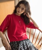 【組曲/KUMIKYOKU】の【接触冷感・UVカット】フラワーメタル ニットTシャツ チェリー|ID: prp329100004358514 ipo3291000000032550444