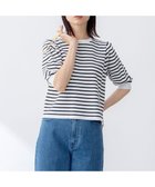 【組曲/KUMIKYOKU】の【接触冷感・UVカット】フラワーメタル ニットTシャツ オフボーダー|ID: prp329100004358514 ipo3291000000032550447