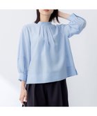 【組曲/KUMIKYOKU】のリヨセルシャーティングハイネック ブラウス 人気、トレンドファッション・服の通販 founy(ファニー) ファッション Fashion レディースファッション Fashion for Women トップス・カットソー Cut & Sew Tops シャツ・ブラウス・オフィスカジュアル Elegant Blouses & Button-Ups エレガント 上品 Elegant 春 Spring ストライプ Stripe, Striped Pattern スリーブ Sleeve, Long Sleeve / Short Sleeve ドレープ Drape, Draping Fabric ハイネック High Neck, Mock Neck ボーダー Border, Stripe 無地 Plain, Solid Color リラックス Relax, Relaxed Fit S/S・春夏 SS, Spring/Summer, Warm Season 夏 Summer thumbnail サックスブルーストライプ系1|ID: prp329100004358518 ipo3291000000033641006