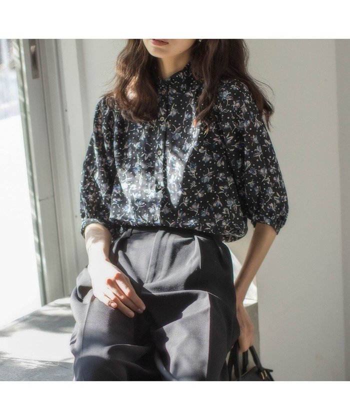 【組曲/KUMIKYOKU】のフラワードットプリント ブラウス インテリア・キッズ・メンズ・レディースファッション・服の通販 founy(ファニー) https://founy.com/ ファッション Fashion レディースファッション WOMEN トップス・カットソー Tops/Tshirt シャツ/ブラウス Shirts/Blouses 春 Spring ギャザー Gather シアー Sheer スリーブ Sleeve チェック Check ドット Dot フェミニン Feminine フリル Frills プリント Print S/S・春夏 Ss・Spring/Summer おすすめ Recommend 夏 Summer エレガント 上品 Elegant ビジネス 仕事 通勤 Business |ID: prp329100004358525 ipo3291000000031962714