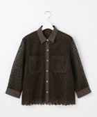 【自由区/JIYU-KU】の【SHIHOさん着用・洗える】ジオメトリックフラワーレースクロップド丈シャツ ブラウス [新色]ダークオリーブ|ID: prp329100004358526 ipo3291000000032689899