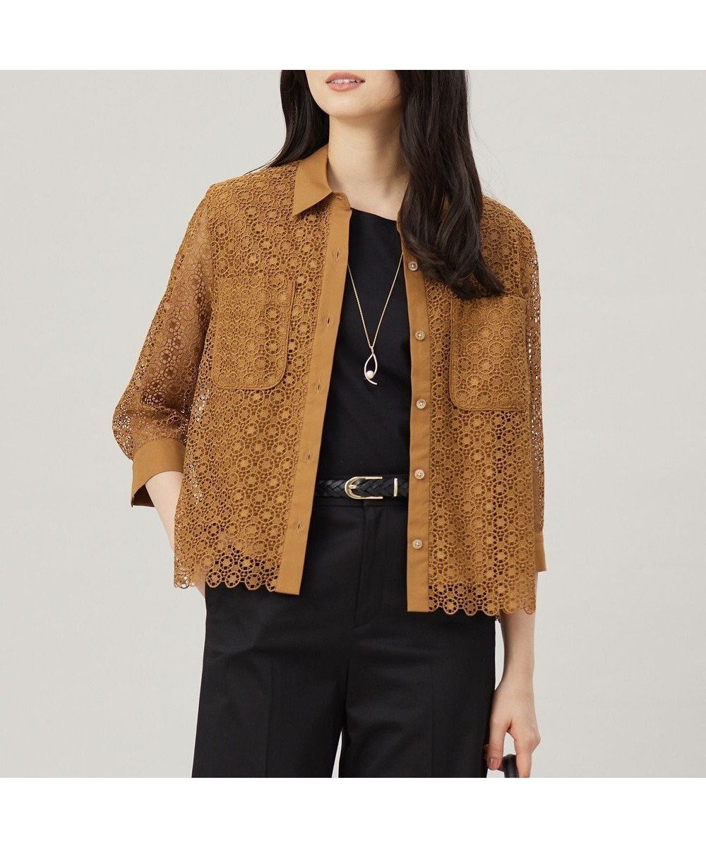 【自由区/JIYU-KU】の【ドラマ「明日はもっと いい日になる」着用】【洗える】ジオメトリックフラワーレースクロップド丈シャツ ブラウス インテリア・キッズ・メンズ・レディースファッション・服の通販 founy(ファニー) ファッション Fashion レディースファッション Fashion for Women トップス・カットソー Cut & Sew Tops シャツ・ブラウス・オフィスカジュアル Elegant Blouses & Button-Ups アンティーク Antique-Inspired エレガント 上品 Elegant 春 Spring 洗える Machine Washable カフス Cuff Design クロップド Cropped, Short Length サークル Circle, Round Design シンプル Simple, Minimal スカラップ Scallop, Scalloped Edge 透かし Cut-Out, Lacework トレンド Trend, Trending Now 人気 Popular, Best Seller バランス Balance, Style Balance ビンテージ Vintage, Retro Style フラワー Flower, Floral ブロッキング Color Blocking, Panel Design ボトム Bottoms, Lower Wear ポケット Pocket, Pocket Detail 無地 Plain, Solid Color レース Lace, Lace Fabric ロンドン London Style, British Inspired S/S・春夏 SS, Spring/Summer, Warm Season 夏 Summer モカ|ID: prp329100004358526 ipo3291000000033820027