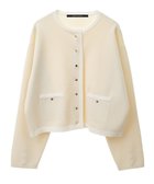 【イェッカ ヴェッカ/YECCA VECCA】のジャケットライクカーディガン Ivory|ID: prp329100004358542 ipo3291000000030463389