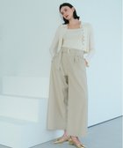 【イェッカ ヴェッカ/YECCA VECCA】のハイウエストベルトデザインタックワイドパンツ Beige|ID: prp329100004358561 ipo3291000000030463518