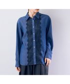 【イェッカ ヴェッカ/YECCA VECCA】のレースMIXデニムシャツ Dark Indigo|ID: prp329100004358567 ipo3291000000030463563