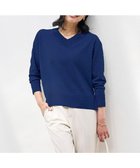 【アンフィーロ 自由区/UNFILO】の【抗菌防臭/UVケア】マイビューティ Vネック ニット ダルブルー|ID: prp329100004358616 ipo3291000000032577832