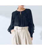 【イェッカ ヴェッカ/YECCA VECCA】のラッフルシアーブラウス 人気、トレンドファッション・服の通販 founy(ファニー) ファッション Fashion レディースファッション WOMEN トップス・カットソー Tops/Tshirt シャツ/ブラウス Shirts/Blouses シャーリング Shirring スリット Slit フェミニン Feminine ブラウジング Browsing ポケット Pocket メタル Metal 夏 Summer 春 Spring S/S・春夏 Ss・Spring/Summer thumbnail Black|ID: prp329100004358670 ipo3291000000030754841