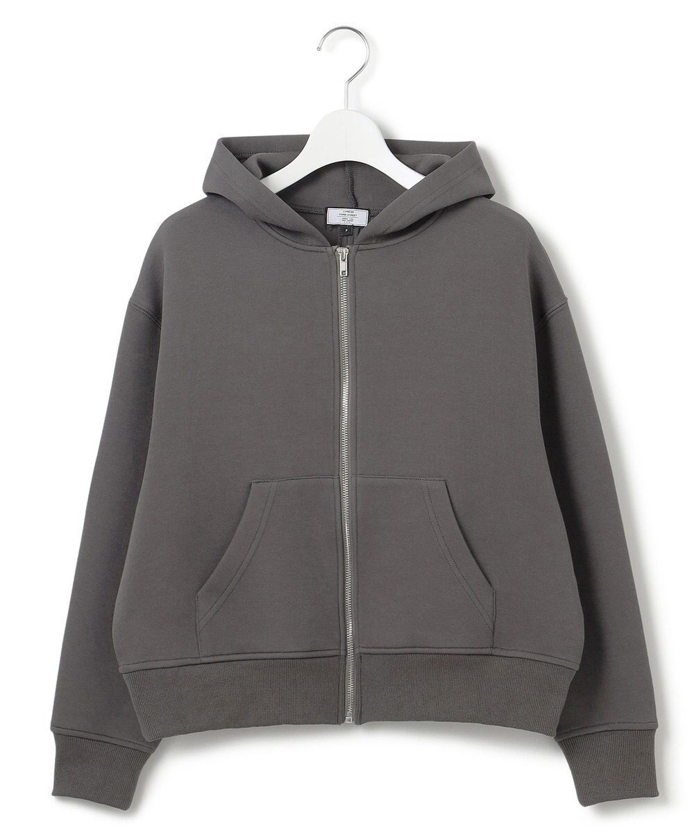 【ジェイプレスヨークストリート/J.PRESS YORK STREET】の【WOMEN】ダンボールジャージ パーカー インテリア・キッズ・メンズ・レディースファッション・服の通販 founy(ファニー) 　ファッション　Fashion　レディースファッション　Fashion for Women　トップス・カットソー　Cut & Sew Tops　レディースパーカー・カジュアルフーディー　Casual Hoodies & Sweatshirts　ショート　Short, Short Length　スタイリッシュ　Stylish, Fashionable　スニーカー　Sneakers, Trainers　デニム　Denim, Jeans Material　トレンド　Trend, Trending Now　バランス　Balance, Style Balance　パーカー　Hoodie, Parka　フォルム　Silhouette, Form　リラックス　Relax, Relaxed Fit　A/W・秋冬　Autumn/Winter　S/S・春夏　SS, Spring/Summer, Warm Season　おすすめ　Recommended / Our Picks　夏　Summer　グレー系|ID: prp329100004358685 ipo3291000000036311723