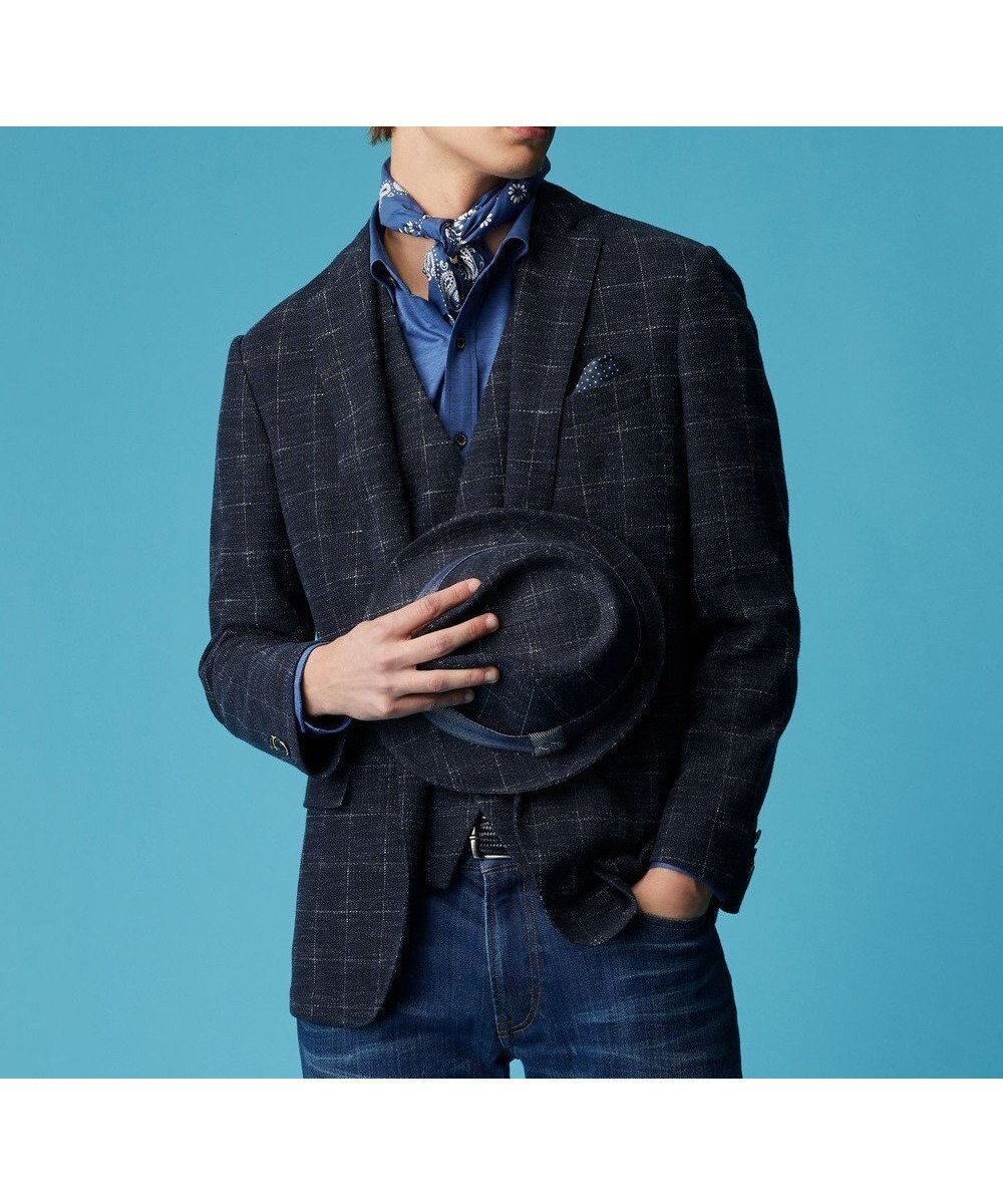 【ジョセフ アブード/JOSEPH ABBOUD / MEN】の【イタリア素材/軽量/ストレッチ】サマーツィードジャージーチェック プリント ジャケット 人気、トレンドファッション・服の通販 founy(ファニー) 　ファッション　Fashion　メンズファッション　MEN　アウター　Coats Outerwear/Men　テーラードジャケット　Tailored Jackets　イタリア　Italy　サマー　Summer　ジャケット　Jacket　ジャージ　Jersey　ストレッチ　Stretch　チェック　Check　ツィード　Tweed　テーラード　Tailored　プリント　Print　ポケット　Pocket　夏　Summer　春　Spring　S/S・春夏　Ss・Spring/Summer　軽量　Lightweight　 other-1|ID: prp329100004359790 ipo3291000000030474456