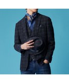 【ジョセフ アブード/JOSEPH ABBOUD / MEN】の【イタリア素材/軽量/ストレッチ】サマーツィードジャージーチェック プリント ジャケット ネイビー系4|ID: prp329100004359790 ipo3291000000030474457