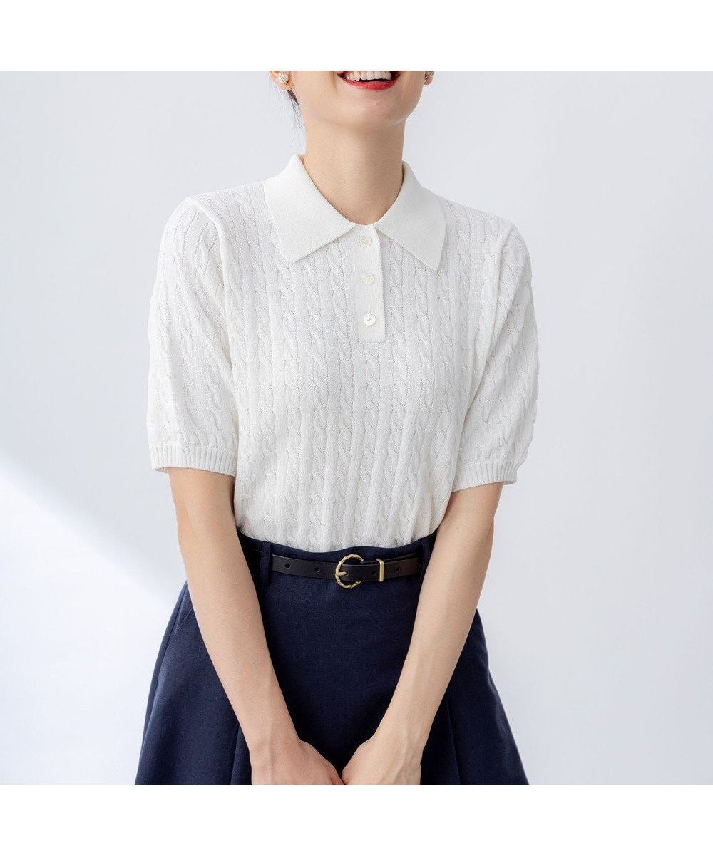 【組曲/KUMIKYOKU】のポロ襟 ニットプルオーバー 人気、トレンドファッション・服の通販 founy(ファニー) 　ファッション　Fashion　レディースファッション　Fashion for Women　トップス・カットソー　Cut & Sew Tops　ニット　Knit Tops & Sweaters　カジュアルプルオーバー・ニットトップス　Pullovers & Knit Tops / Casual Pullovers　春　Spring　コンパクト　Compact, Small Size　ストレッチ　Stretch, Stretchy Fabric　セーター　Sweater, Knitwear　トレンド　Trend, Trending Now　S/S・春夏　SS, Spring/Summer, Warm Season　おすすめ　Recommended / Our Picks　夏　Summer　 other-1|ID: prp329100004359806 ipo3291000000032575136