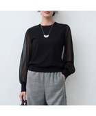 【アイシービー/iCB】の【洗える】クロスコンビ シアースリーブニット ブラック系|ID: prp329100004359819 ipo3291000000032663289