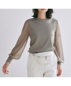 【アイシービー/iCB】の【洗える】クロスコンビ シアースリーブニット カーキ系|ID: prp329100004359819 ipo3291000000032663290