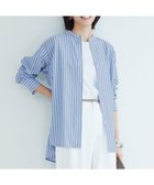 【自由区/JIYU-KU】の【SHIHOさん着用・洗える】SOMELOSバンドカラー ブラウス ラメブルーストライプ|ID: prp329100004359832 ipo3291000000032695567