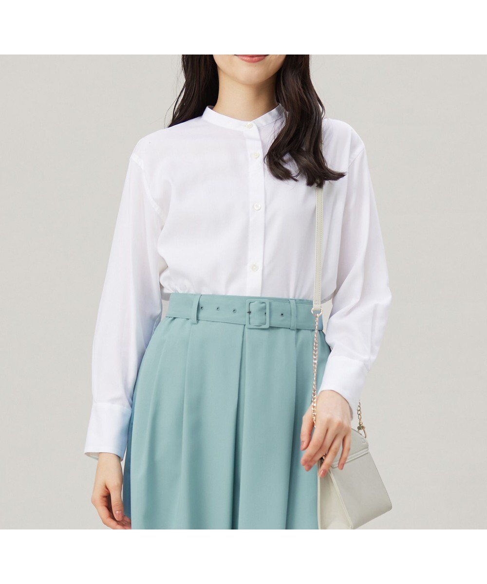 【自由区/JIYU-KU】の【洗える】SOMELOSバンドカラー ブラウス 人気、トレンドファッション・服の通販 founy(ファニー) ファッション Fashion レディースファッション Fashion for Women トップス・カットソー Cut & Sew Tops シャツ・ブラウス・オフィスカジュアル Elegant Blouses & Button-Ups インナー Innerwear コンパクト Compact, Small Size シルバー Silver, Metallic Silver シンプル Simple, Minimal ストライプ Stripe, Striped Pattern バランス Balance, Style Balance 夏 Summer 春 Spring S/S・春夏 SS, Spring/Summer, Warm Season 洗える Machine Washable 無地 Plain, Solid Color other-1|ID: prp329100004359832 ipo3291000000033817960