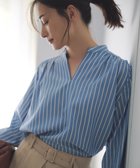 【自由区/JIYU-KU】の【SHIHOさん着用・洗える】SOMELOSクロップド丈 ブラウス ラメブルーストライプ|ID: prp329100004359834 ipo3291000000032708511