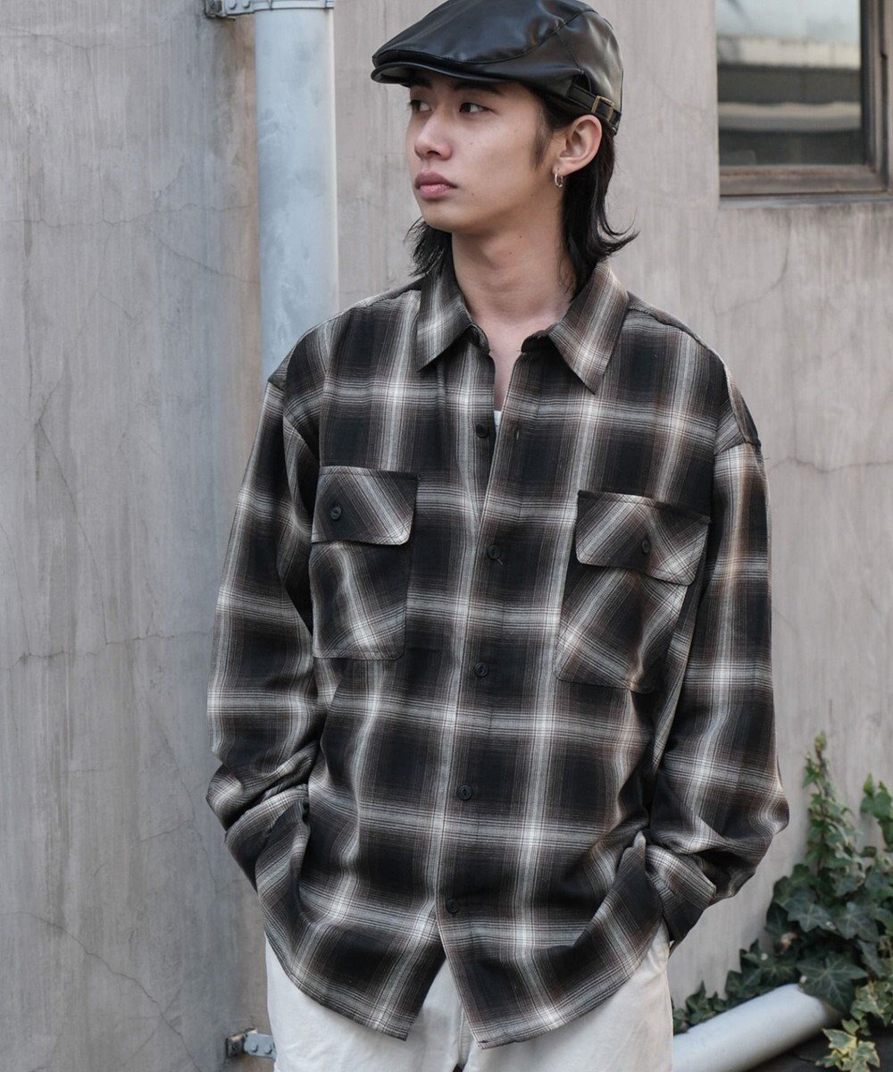 【ウィゴー/WEGO】の【ユニセックス着用ITEM/SMLサイズ展開】オンブレチェックシャツ(LS) インテリア・キッズ・メンズ・レディースファッション・服の通販 founy(ファニー) 　ファッション　Fashion　レディースファッション　Ladies' Fashion Online　トップス・カットソー　Tops/Tshirt　シャツ/ブラウス　Shirts/Blouses　インナー　Inner　春　Spring　秋　Autumn/Fall　カーゴパンツ　Cargo Pants　カーディガン　Cardigan　ガーリー　Girly　グラデーション　Gradation　コンパクト　Compact　今季　This Season　スマホ　Smartphone　チェック　Check　デニム　Denim　トレンド　Trend　定番　Standard　ポケット　Pocket　羽織　Haori　ミニスカート　Mini Skirt　リラックス　Relax　ルーズ　Loose　冬　Winter　S/S・春夏　Ss・Spring/Summer　プチプライス・低価格　Affordable　おすすめ　Recommend　夏　Summer　柄3|ID: prp329100004361340 ipo3291000000032526104