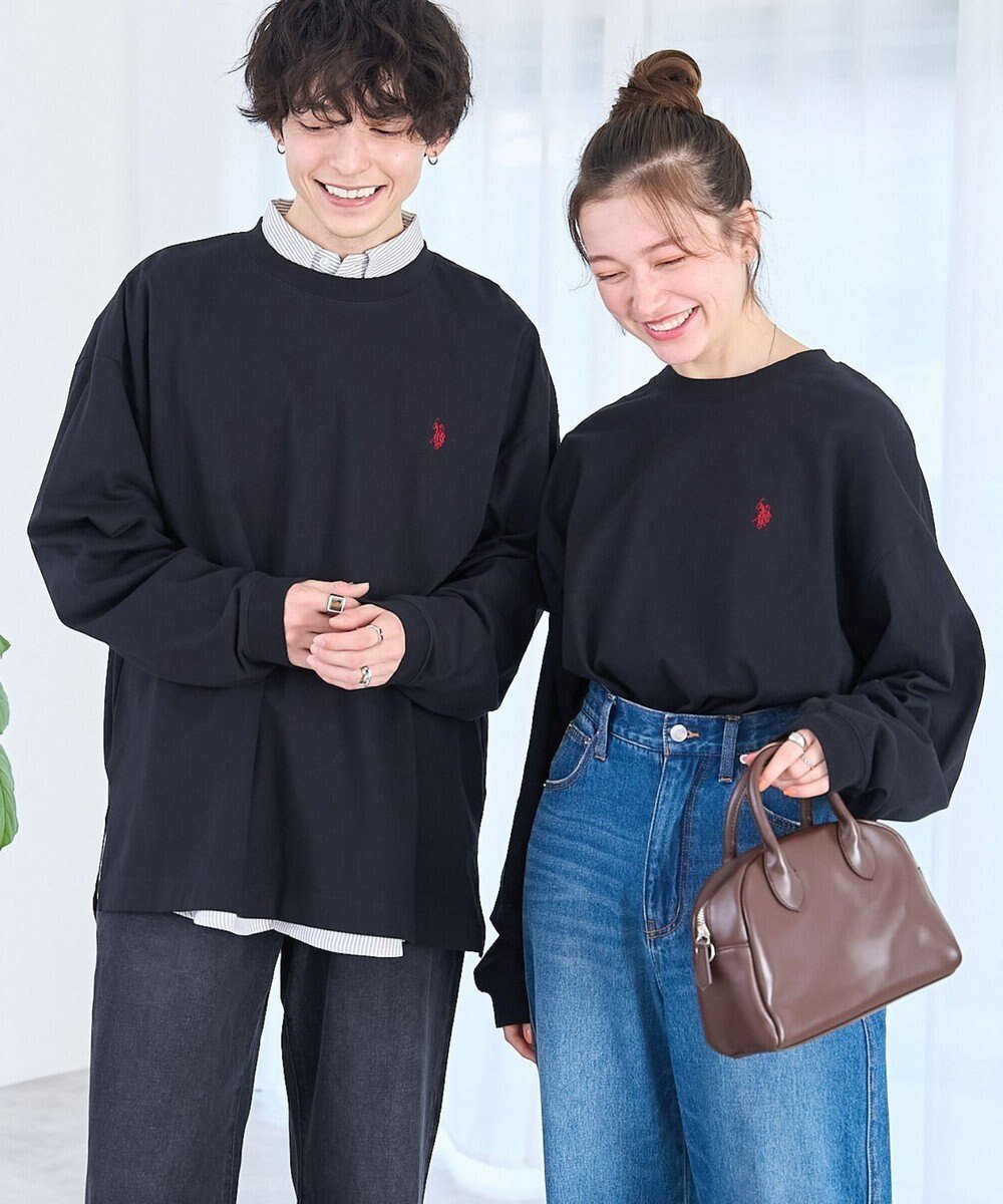 【ウィゴー/WEGO】の【ユニセックス着用ITEM/MLサイズ展開】U.S. POLO ASSN.ワンポイント刺繍LST インテリア・キッズ・メンズ・レディースファッション・服の通販 founy(ファニー) 　ファッション　Fashion　レディースファッション　WOMEN　トップス・カットソー　Tops/Tshirt　シャツ/ブラウス　Shirts/Blouses　ロング / Tシャツ　T-Shirts　カットソー　Cut and Sewn　インナー　Inner　春　Spring　秋　Autumn/Fall　カットソー　Cut And Sew　カーゴパンツ　Cargo Pants　カーディガン　Cardigan　ガーリー　Girly　シンプル　Simple　スマホ　Smartphone　スラックス　Slacks　スリット　Slit　デニム　Denim　トレンド　Trend　フレア　Flare　ボーダー　Border　別注　Special Order　無地　Plain Color　ロング　Long　ワイド　Wide　ワンポイント　One Point　冬　Winter　A/W・秋冬　Aw・Autumn/Winter・Fw・Fall-Winter　S/S・春夏　Ss・Spring/Summer　NEW・新作・新着・新入荷　New Arrivals　ブラック|ID: prp329100004361351 ipo3291000000030486624