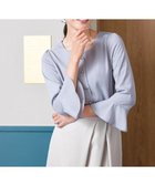 【ティアクラッセ/Tiaclasse】の【洗える】ハートネックフレア袖ブラウス サックス|ID: prp329100004361368 ipo3291000000032660539
