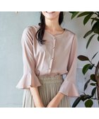 【ティアクラッセ/Tiaclasse】の【洗える】ハートネックフレア袖ブラウス ピンク|ID: prp329100004361368 ipo3291000000033713695