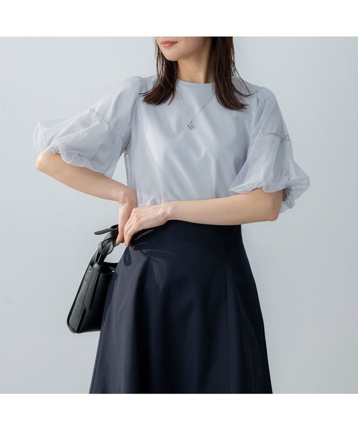 【組曲/KUMIKYOKU】の【WEB限定】チュールカバー カットソー インテリア・キッズ・メンズ・レディースファッション・服の通販 founy(ファニー) https://founy.com/ ファッション Fashion レディースファッション WOMEN トップス・カットソー Tops/Tshirt シャツ/ブラウス Shirts/Blouses ロング / Tシャツ T-Shirts カットソー Cut and Sewn エレガント 上品 Elegant カットソー Cut And Sew シンプル Simple ストレッチ Stretch チュール Tulle 夏 Summer 春 Spring S/S・春夏 Ss・Spring/Summer |ID: prp329100004363346 ipo3291000000031757847