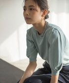 【組曲/KUMIKYOKU】の【WEB限定・UVケア】ビジューパフスリーブ ニット ミントグリーン系|ID: prp329100004363359 ipo3291000000031609466